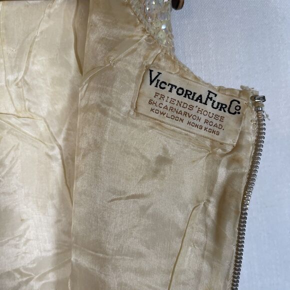 Vintage Hand-beaded tank top Iridescent handmade embellished 1960 blouse sequins - Picture 9 of 12